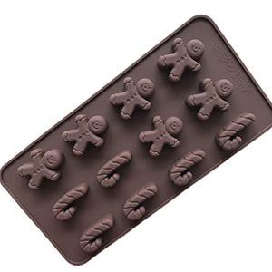 Molde Silicona Navidad Muñeco De Jengibre/  Pascua/Chocolate/Baston