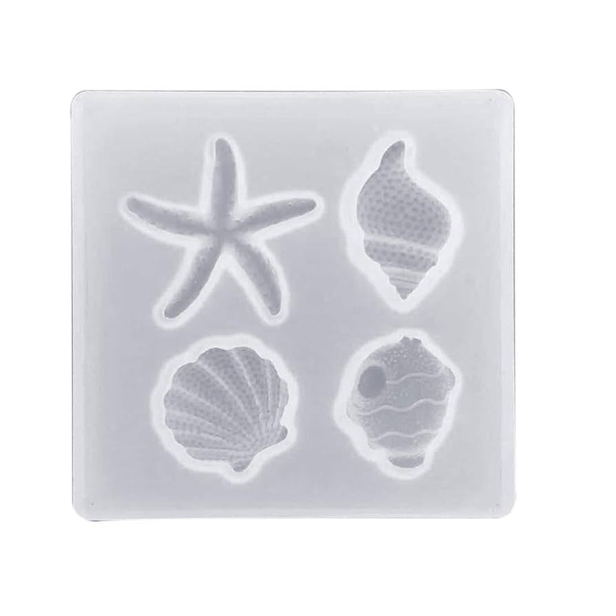 Molde Silicona Marino/Estrella Marina/Conchitas Marinas/Mar/Reposteria/Manualidades/Vela/Jabon/Yeso/Resina