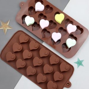 Molde Silicona Bombóm Corazones Set/Chocolate/Manualidades