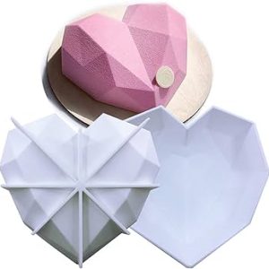 Molde Silicona Corazon Diamante Gigante Talla L/Corazon del Amor/Yeso/Vela/Jabon/Reposteria