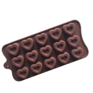 Molde Silicona Bómbon Corazones con Borde/Chocolate/Manualidades