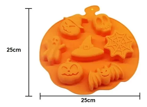 Molde Acetato Halloween Calabaza-Murcielago-Fantasma-Telaraña-Calabera-Reposteria-Vela-Jabon
