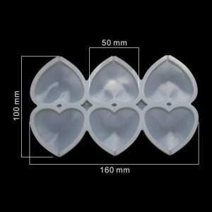 Molde Silicona Corazón Plano
