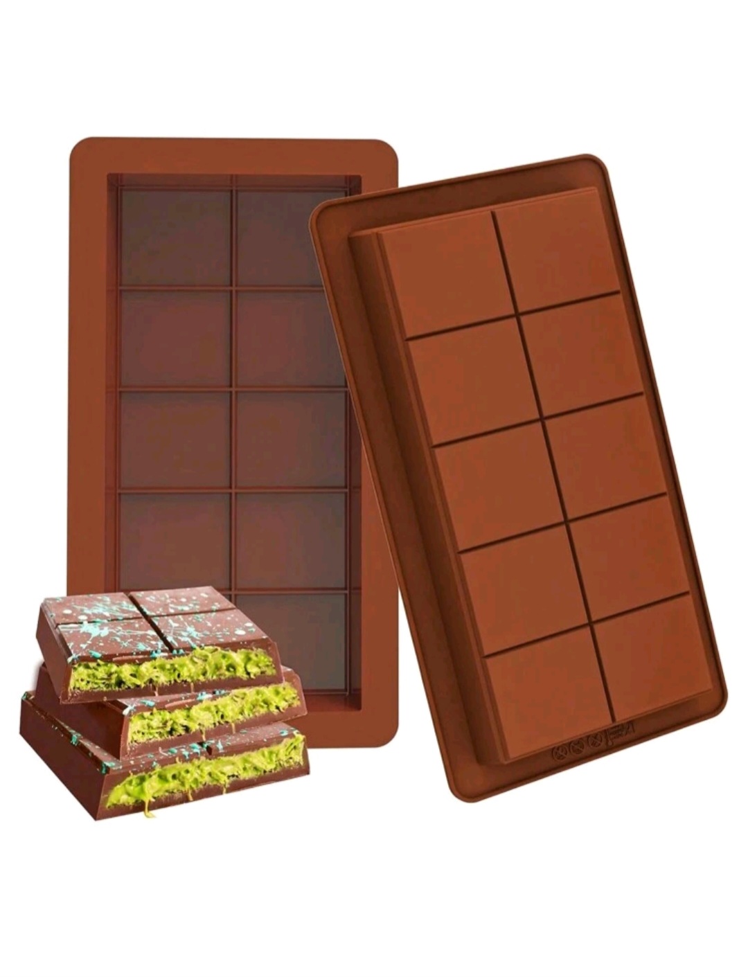 Molde Silicona Chocolate Dubai/Barra de Chocolate/Barra de Cerial