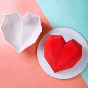 Molde Silicona Corazon Diamante Gigante Talla XL/Corazon del Amor/Yeso/Vela/Jabon/Reposteria