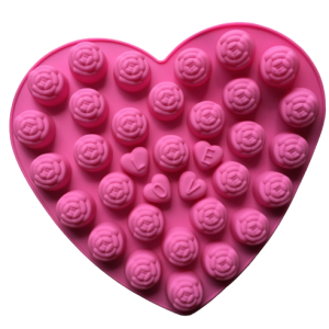 Molde Silicona Bombón Corazón /32 unidades /Love/Chocolate/Reposteria/Manualidades
