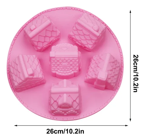Molde Silinona Casa de Chocolate-Galleta-Vela-Jabón-Resina-Yeso