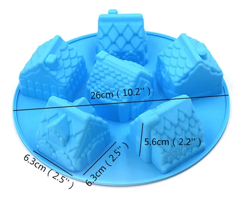 Molde Silinona Casa de Chocolate-Galleta-Vela-Jabón-Resina-Yeso - Imagen 3