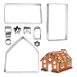 Juego de cortador de galletas/ Casa de pan de jengibre/Navidad/ Pascua/ 3D molde - Imagen 3