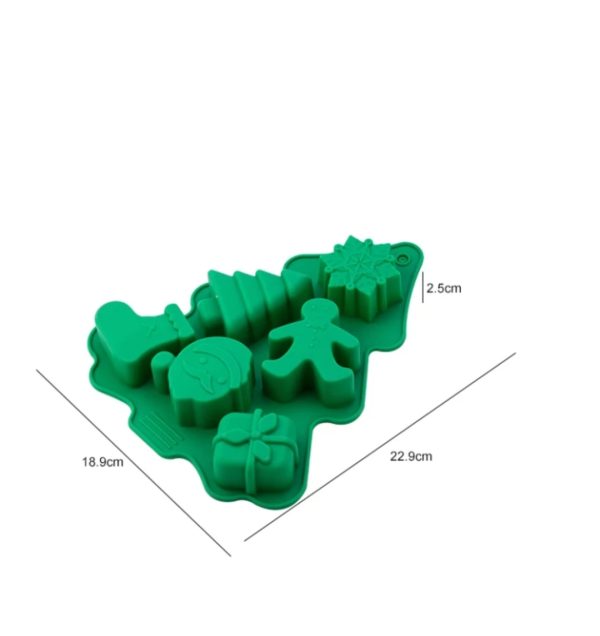 Molde Silicona Bombón Navideño Viejo Pascuero/ Navidad/ Pascua/Batón/Muñeco de Nieve/Bota/Arbol/Regalo