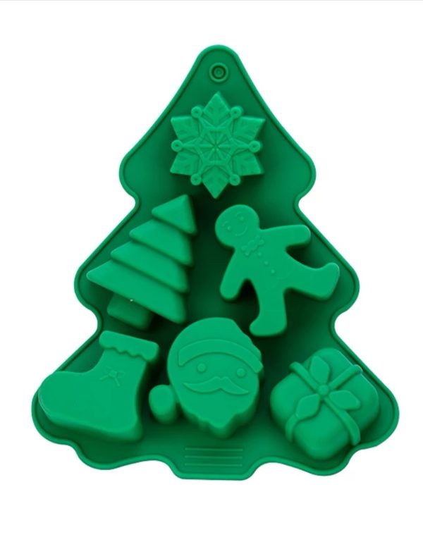 Molde Silicona Bombón Navideño Viejo Pascuero/ Navidad/ Pascua/Batón/Muñeco de Nieve/Bota/Arbol/Regalo