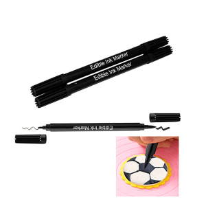 Plumones Tinta Comestibles Black – Negro  Doble Punta / Repósteria/ Gastronomia