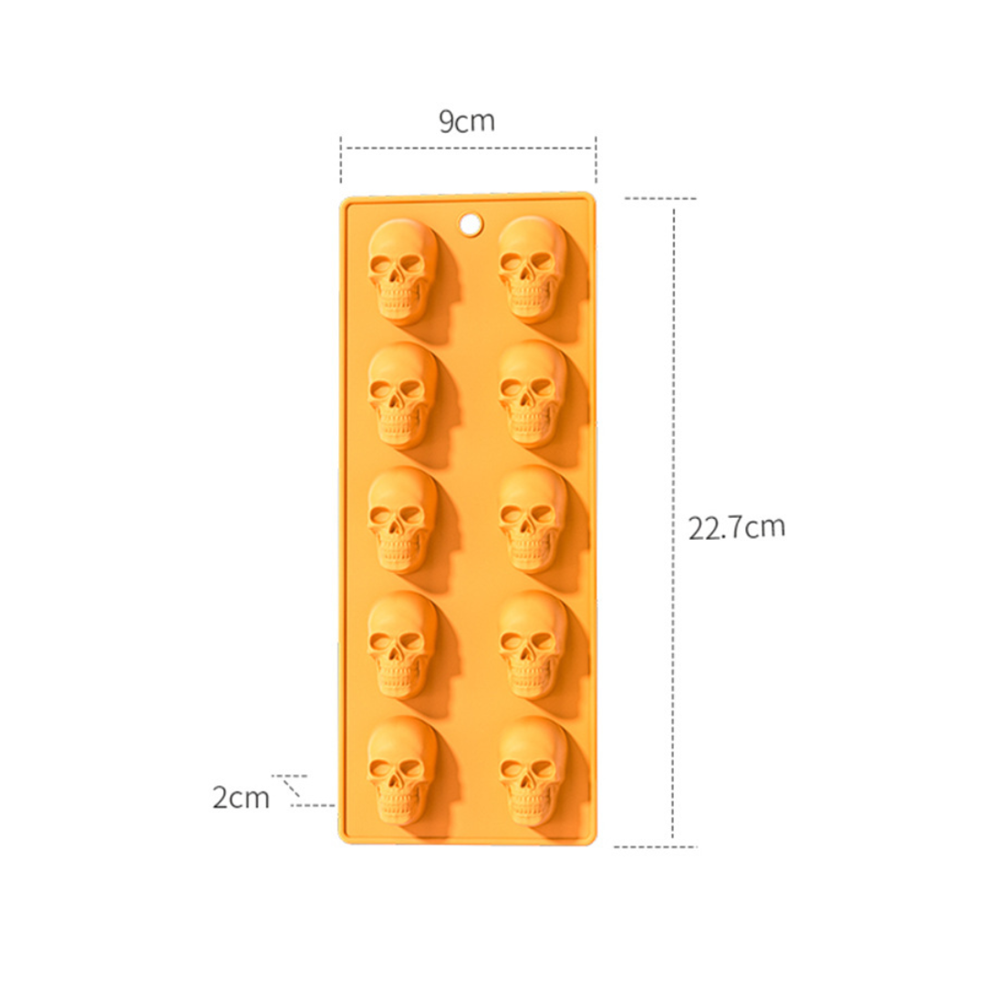 Molde Bombon Hallowen Calabera -Reposteria-Jabon-Resina-Yeso-Vela - Imagen 3
