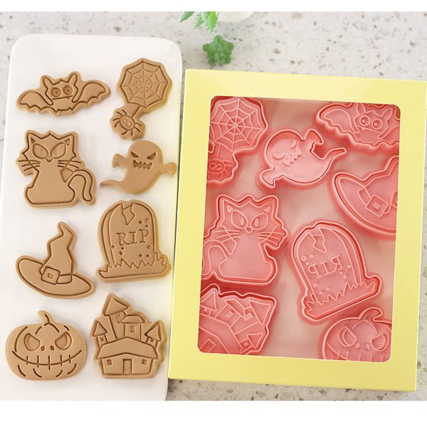 Cortadores de galletas Halloween 8 unidades