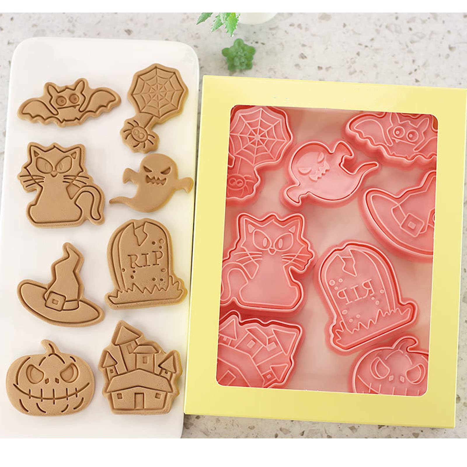 Cortadores de galletas Halloween 8 unidades