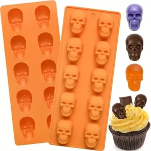 Molde Bombon Hallowen Calabera -Reposteria-Jabon-Resina-Yeso-Vela