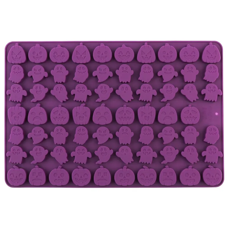 Molde Silicona Halloween Fantasma Calabaza – Reposteria-Jabon- Resina -Vela-Yeso